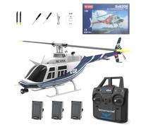 RCXTechPro RC ERA C138 Bell 206 RC Helicóptero para adultos, escala 1:30, 6 canales, giroscopio de 6 ejes, helicóptero de rotor único con posicionamiento de flujo óptico, altitud, mantenimiento de