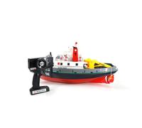 RCXTechPro RC US - Barco de rescate de bomberos para adultos, 60 cm, 4 canales, 15 km/h, 2.4 GHz, barco eléctrico de alta velocidad para piscina, lago
