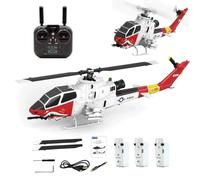 RCXTechPro YU XIANG F112S AH-1 Cobra 1:40 RC Helicóptero GPS 9CH Flybarless Dual Rotor Avión Militar Clase 200 con motores duales sin escobillas, retención de altitud y vuelo inteligente LiDAR - RTF
