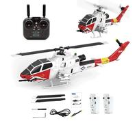 RCXTechPro YU XIANG F112S AH-1 Cobra 1:40 RC Helicóptero GPS 9CH Flybarless Dual Rotor Avión Militar Clase 200 con motores duales sin escobillas, retención de altitud y vuelo inteligente LiDAR - RTF