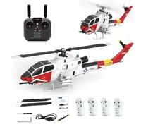 RCXTechPro YU XIANG F112S AH-1 Cobra 1:40 RC Helicóptero GPS 9CH Flybarless Dual Rotor Avión Militar Clase 200 con motores duales sin escobillas, retención de altitud y vuelo inteligente LiDAR - RTF