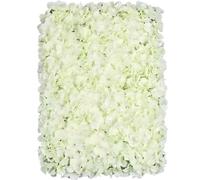 RCZ Decor- Panel de Fondo de Pared de Flores de hortensias de Seda, 41 x 61 cm, Color Crema, 1 Unidad telón (CV Linens 9120us)