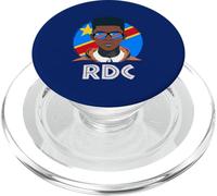 RDC, Bandera Congoleña, RD Congo Boy, Niño Africano, Congoleño PopSockets PopGrip para MagSafe