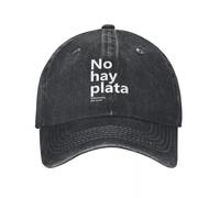RDCGRS Gorra de béisbol Javier Milei No Hay Plate Unisex Argentina Denim Desgastado Sombreros Lavados Gorra Todas Las Estaciones Sombreros Ajustables al Aire Libre Regalos navideños