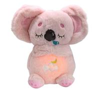 RDCIRP Koala for aliviar la ansiedad muñeco de Oso Que Respira con música, Lindo Peluche Panda for calmar el sueño for niños(Rosado)