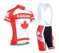 RDCYCLIST 2024 Pro Team National CANADA Conjunto de camiseta de ciclismo para hombre,Respirable bicicleta de montaña Bike Camisa Culotte corto con tirantes Kits GEL Paddad (4XL