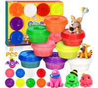 RDDAIPE 8 Colores Arcilla Polimerica Secado Al Aire, Foamy Moldeable Plastilina Secado Al Aire, Arcilla para Niños, Arcilla de Secado Al Aire para Niños de 3, 4, 5, 6, 7, 8 Años Juguete Juego Regalo
