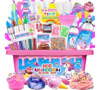 RDDAIPE Slime Kit, Slime para Niñas, Kit de Slime Unicornio, Ice Cream Slime Kit, Fluffy Nube Hacer Slime, Juego de Slime para Niñas, Slime Juguetes para Niños 7 8 9 10 11 12 Años Regalos Cumpleaños