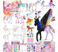 RDDAIPE Unicornios para Niñas Figuras para Pintar Kit,Unicornio Pintar,con 17Unicornios Manualidades Niñas con Brillo en la Oscuridad,Unicornio Juguete Regalos Niña Cumpleaños,Navidad,Juego Unicornia