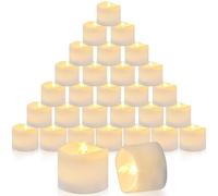RDDAIPE Velas Led 30 Piezas, Vela Sin Llama, Velas a Pilas, Velas Parpadeantes Sin Llama, Velas Electricas, Artificiales, Blanco Cálido, para Navidad, Halloween, Bodas, Fiestas, Decoración del Hogar