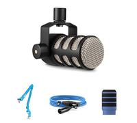 RØDE Bundle PodMic Micrófono Dinámico - Brazo PSA1+, Filtro WS14 y Cable XLR 3 m (Azul)