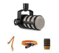 RØDE Bundle PodMic Micrófono Dinámico - Brazo PSA1+, Filtro WS14 y Cable XLR 3 m (Naranja)