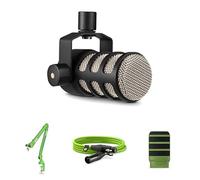 RØDE Bundle PodMic Micrófono Dinámico - Brazo PSA1+, Filtro WS14 y Cable XLR 3 m (Verde)