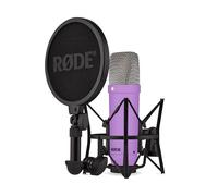 RØDE NT1 Serie Signature, Micrófono de Condensador de Gran diafragma con Soporte antivibración, Filtro Anti-Pop y Cable XLR para producción Musical, grabación Vocal, transmisión y podcasting (Morado)