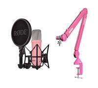 RØDE NT1 Signature Series Micrófono de Condensador + Brazo de Estudio PSA1+ - Kit de Grabación Profesional para Voz, Streaming y Podcast (Rosa)