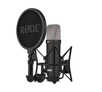 RØDE NT1 Signature Series micrófono de condensador de gran diafragma de la con soporte antivibraciones, filtro antipop y cable XLR para producción musical, grabación de voz y podcasting (Negro)