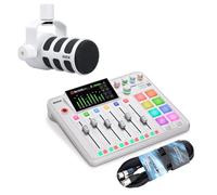 RØDE Rodecaster Pro II Estación de Podcast de Estudio de Producción de Audio Blanco + Micrófono RØDE Podmic Blanco + Cable XLR keepdrum