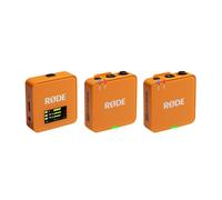 RØDE Wireless GO (Gen 3) - Micrófono inalámbrico compacto - Audio prístino, grabación en 32 bits de punto flotante, control automático de nivel, para teléfonos, cámaras y computadoras (Naranja)