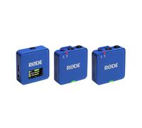 RØDE Wireless GO (Gen 3) - Micrófono inalámbrico compacto - Audio prístino, grabación en 32 bits de punto flotante, control automático de nivel, para teléfonos, cámaras y computadoras (Azul cobalto)
