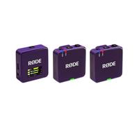 RØDE Wireless GO (Gen 3) - Micrófono inalámbrico compacto - Audio prístino, grabación en 32 bits de punto flotante, control automático de nivel, para teléfonos, cámaras y computadoras (Morado)