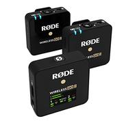 RØDE Wireless Go II Sistema inalámbrico de doble canal con micrófonos incorporados, transmisor doble, negro