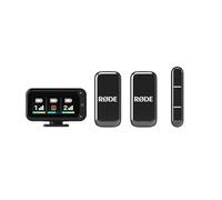 RØDE Wireless Micro - Kit de micrófono inalámbrico Compacto para cámara, Dos micrófonos con Receptor de cámara, Receptor para Smartphone y Estuche de Carga para creación de Contenido - USB-C, Negro