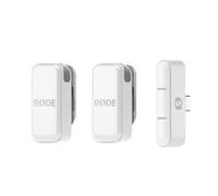 RØDE Wireless Micro Micrófono Inalámbrico Compacto, Dos Micrófonos con Estuche de Carga para Grabación de Video con Smartphone y Creación de Contenido, USB-C (Blanco)