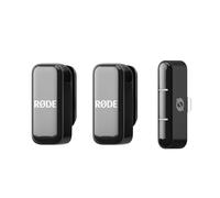 RØDE Wireless Micro - Micrófono inalámbrico Compacto, Dos micrófonos con Estuche de Carga para la creación de Contenido en Smartphone - Lightning, Negro