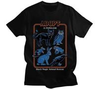 RDESEDRTRE Adopt A Familiar T Shirts Men Women's Vintage T-Shirts Black 3XL