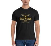 RDESEDRTRE Bad News Delivery Nothing Travels Faster Bulletproof Tested Men t Shirt Black L