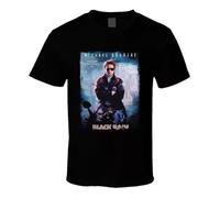RDESEDRTRE Black Rain Popular 80s Movie Fan T Shirt Black L