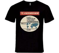 RDESEDRTRE East German Airline Luft Verkehr Volker T Shirt Black XXL