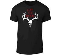 RDESEDRTRE Eat The Rude T-Shirt Retro Hannibal Horror Cool Season Cannibal Black L