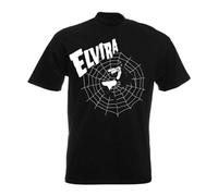 RDESEDRTRE Elvira Mistress of The Dark Gothic Spider Web T Shirt Black XXL
