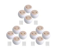 RDEXP Patas redondas de madera para muebles de sofá, patas de gabinete, 8 x 5 cm, paquete de 12