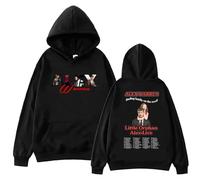 RDGKUCB Alex Warren Little Orphan Alex Live Tour Sudadera con Capucha Harajuku Manga Larga Jersey Unisex Casual Hip-Hop Moda Hombre/Mujer Ropa-Black||x_s