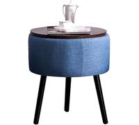 RDIAYDN Sillas de comedor, sillas de cocina, mesa de almacenamiento de madera maciza, sofá de tela, hotel, sala de estar, negociar, balcón, silla de reunión (color: naranja A) (azul a)