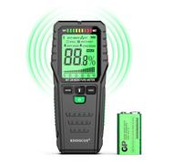 RDINSCOS Medidor de Humedad Sin Aguja,Medidor Humedad Pared con Batería,Pantalla LCD y Alarma Audible para Madera, Hormigón y Construcción (Profundidad: 0-19 mm)