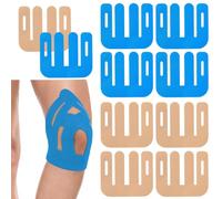 Rdlobu 10 Piezas Cinta Kinesiológica Rodilla, Kinesiotape Rodilla Precortado Impermeable y Transpirable, Vendaje Neuromuscular Adhesivo para Soporte de Articulaciones y Músculos en Deporte