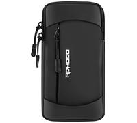 RDMODO Soporte de teléfono para correr, banda de brazo de gran capacidad para teléfono para correr y caminar, soporte ligero para teléfono celular para iPhone 13, 14, 15, 16, Samsung Galaxy S24, S23