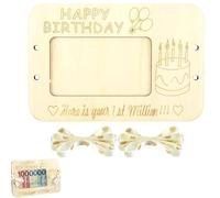 RDNKVB Feliz Cumpleaño, Regalar Dinero Decoración Cumpleaños de Madera, Regalos Personalizados Happy Birthday Decoracion,18 * 12CM
