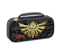 RDS Industries, Inc Nintendo Switch Traveler - Funda para OLED y Switch - Soporte Ajustable y Fundas de Juego adicionales, Mango de Lujo, Licencia Oficial, Brown, Cubierta Trasera