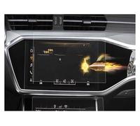 Rdtnvc Adhesivo Protector De Pantalla Táctil Plástico Templado Para Navegador GPS Coche Para A6 Para A7 Para A8 2018-2020 Control Antirrayas Protector pantalla cristal templado(Up screen)