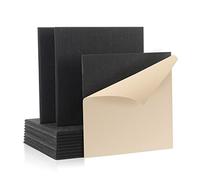 Rdutuok Paquete de 12 paneles autoadhesivos de alta densidad a prueba de sonido, 30x30x1 cm, decoración del hogar y la pared, color negro oscuro