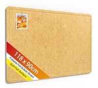 Rdutuok Tablero de Fieltro 118 x 90 cm, Alternativa Moderna al Corcho Autoadhesivo, Panel Plegable para Fotos y Vision Board con 20 Chinchetas - para Oficina, Cocina, Habitación Infantil,Amarillo