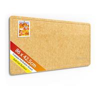 Rdutuok Tablero de Fieltro 86 x 42,5 cm, Alternativa Moderna al Corcho Autoadhesivo, Panel Plegable para Fotos y Vision Board con 20 Chinchetas - para Oficina, Cocina, Habitación Infantil,Amarillo