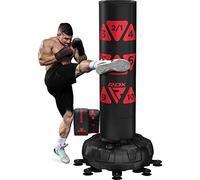 RDX 6FT XXL Saco de Boxeo Pie Puñetazos Guantes para Artes Marciales Mixtas, 150KG Pesado Peber Adultos, Equipo Entrenamiento Gimnasio Casa, 17 Ventosas Bolsa para