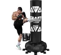 RDX 6FT XXL Saco de Boxeo Pie Puñetazos Guantes para Artes Marciales Mixtas, 150KG Pesado Peber Adultos, Equipo Entrenamiento Gimnasio Casa, 17 Ventosas Bolsa para (Blanco, 6FT)