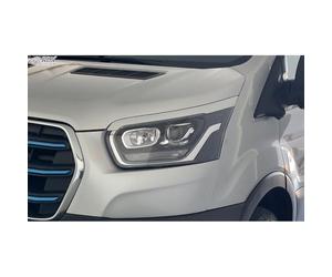 RDX Alerones de Faros Delanteros compatibles con Ford Transit (Faros Delanteros xenón y halógenos Negros) 2014- (ABS)