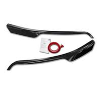 RDX Alerones de Faros Delanteros compatibles con Ford Transit (Faros halógenos Plateados) 2014- (ABS Negro Brillante)